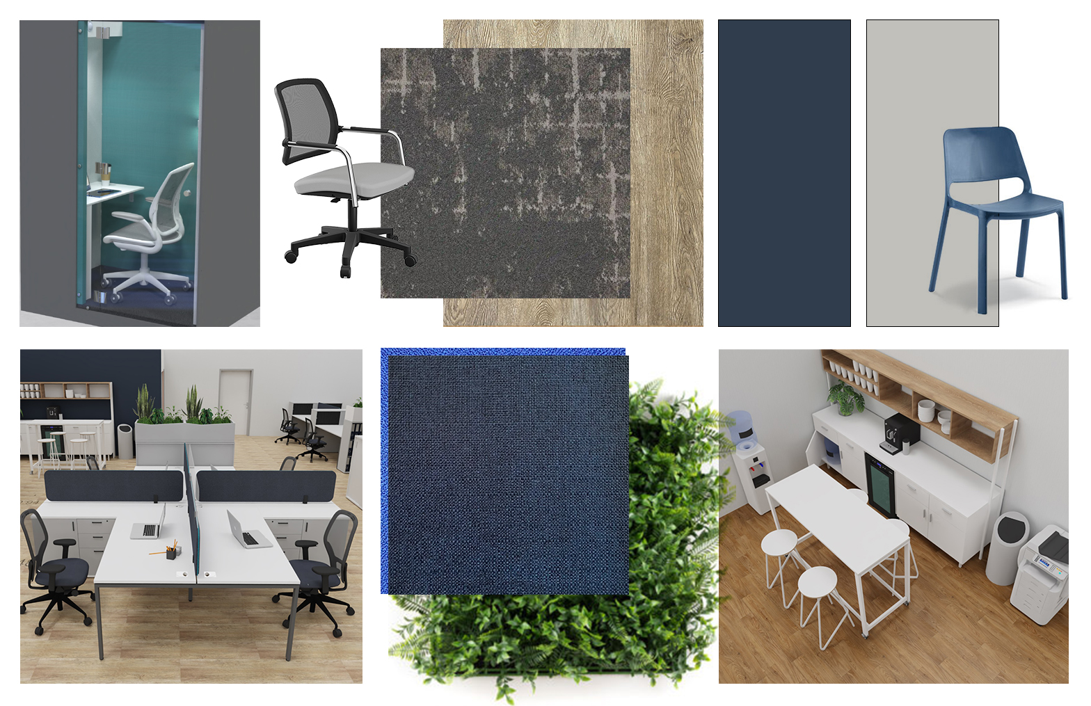Office redesign and fit-out moodboard
